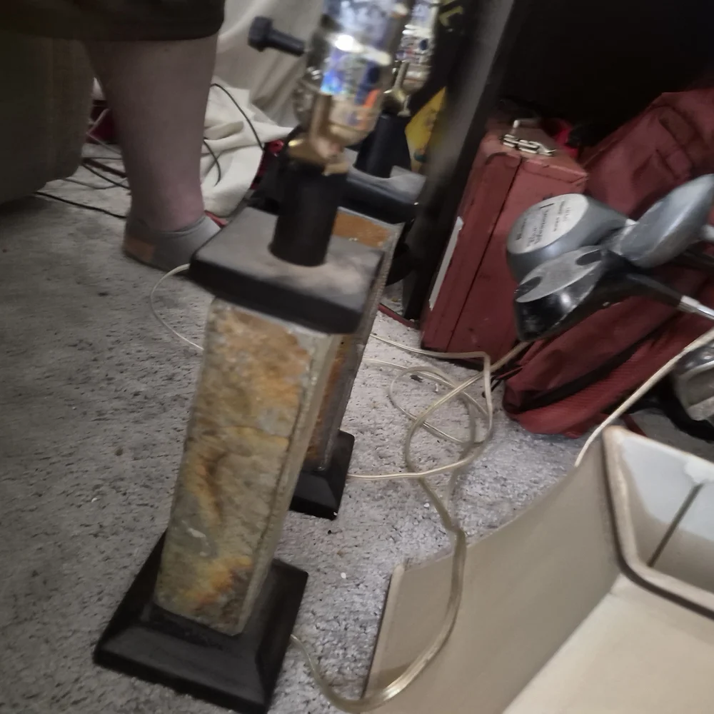 Stone and Black Table Lamps